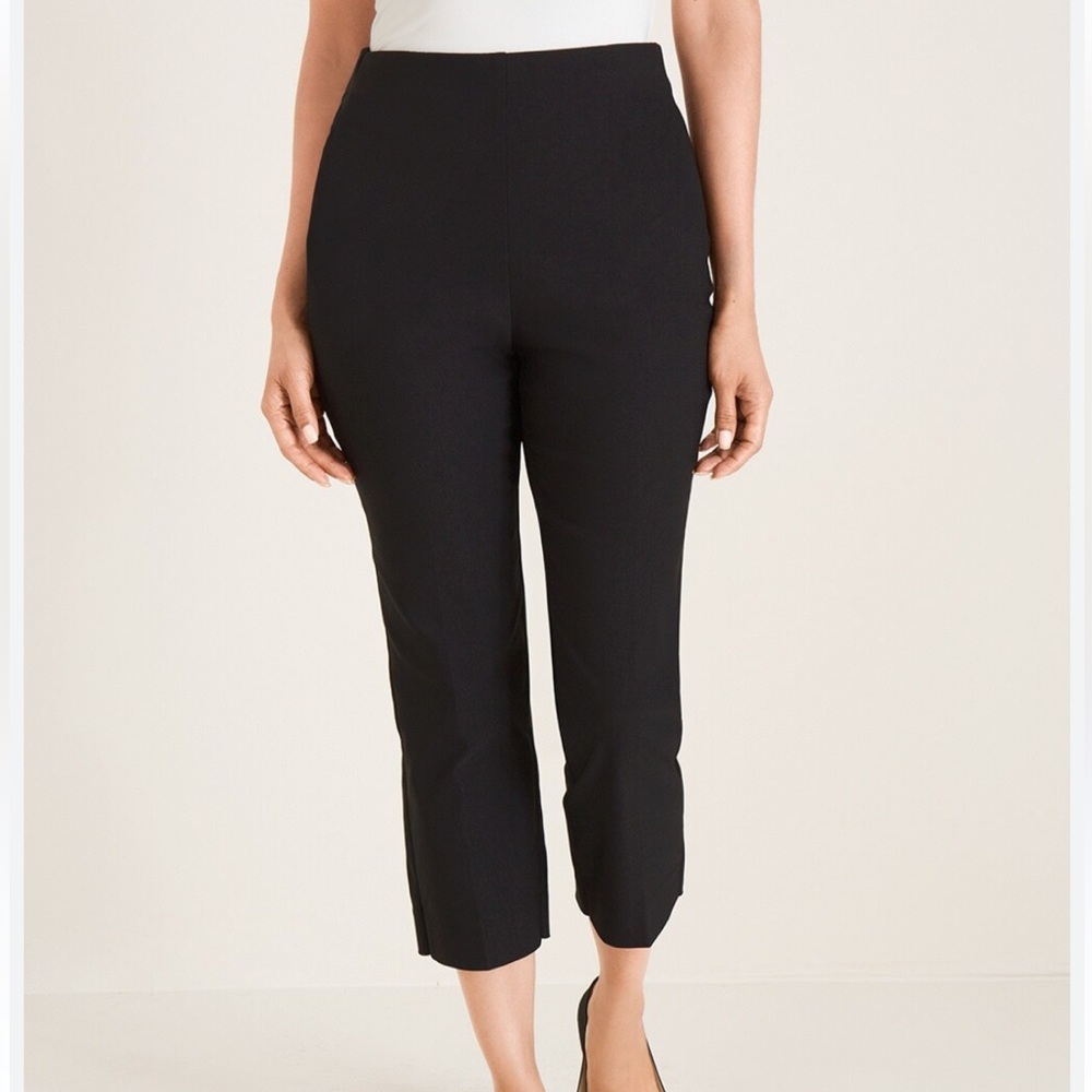 🖤🖤Chicos So Slimming Petite Brigitte Straight Crops 3.5 Petite Black NWT🖤🖤
